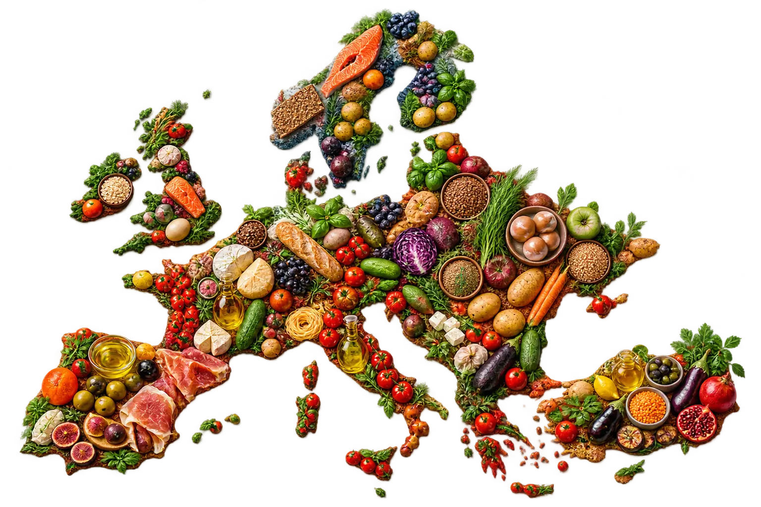 European seasonal food database for meal planning