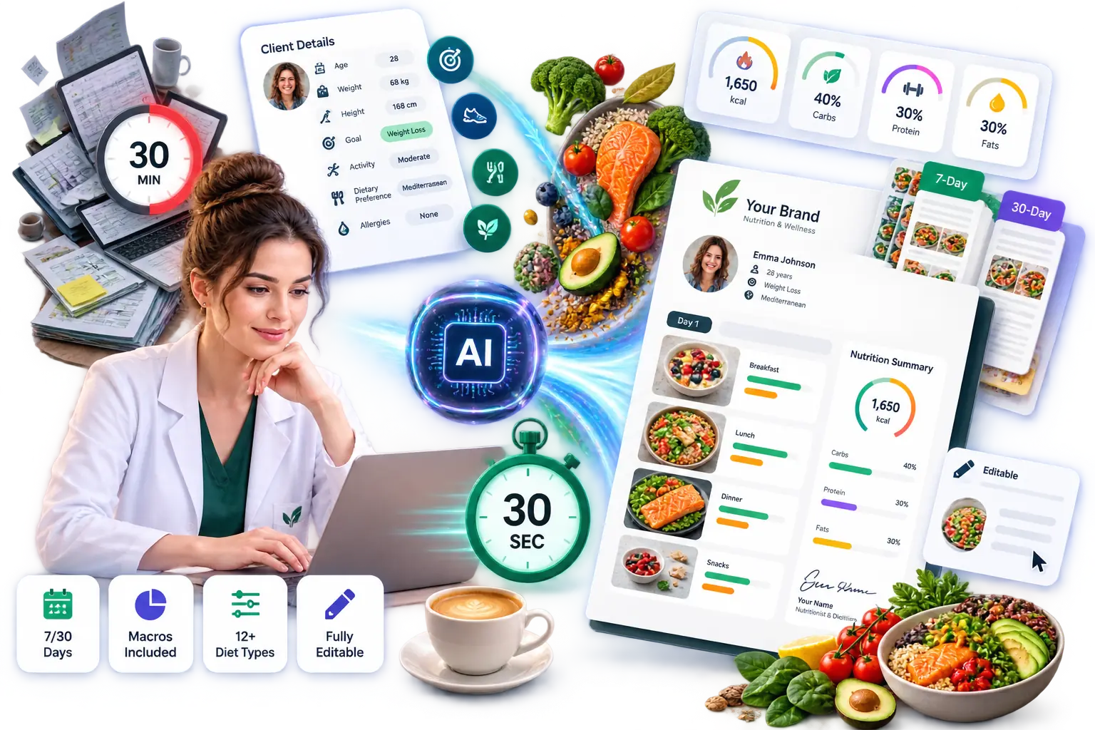 AI-powered meal plan generator for nutritionists